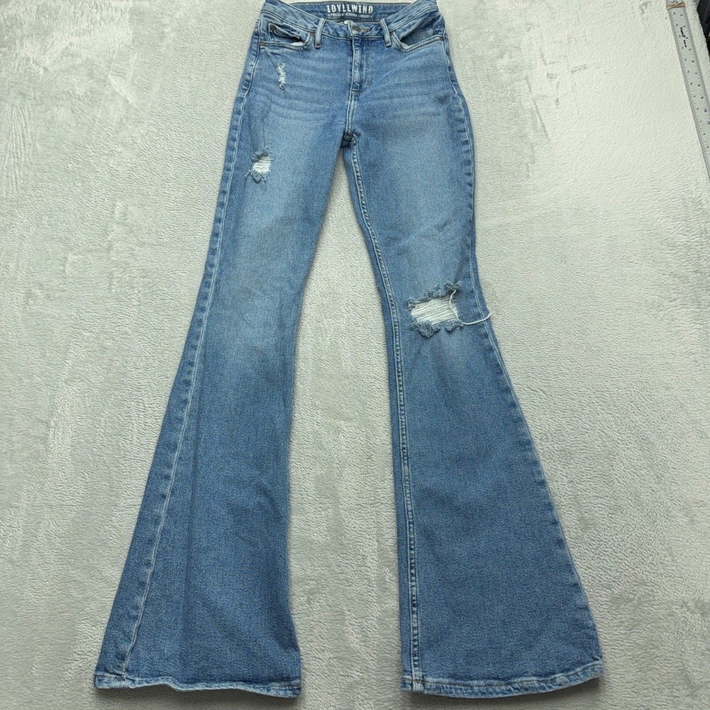 Idyllwind Jeans Womens 2 Blue Distressed Flare Leg Miranda Lambert Denim Pant